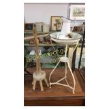 Washstand W Accessories & Wooden Hand Washer