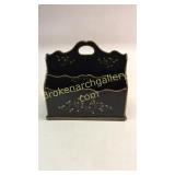 Tole Painted Magazine Rack