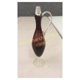 Amethyst Glass Decanter w/ Stopper