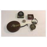 Evans Brass Cased Compass, 4 Tape Measures
