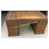 English Mahogany Pedestal Desk