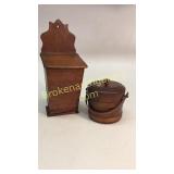 Flour Bucket, Wall Mount Knife Box