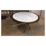 Breakfast Table w Granite Top & Iron Base
