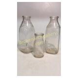3 Biltmore Milk Bottles