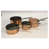 4 Pieces Heavy Copper Cookware