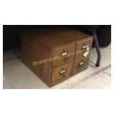 Oak Table Top Card File