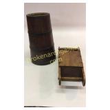 Wall Mount knife Box, Wood Churn