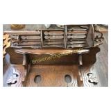 Wall Mount Clock Shelf, Corner What Not Shelf