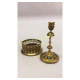 F. Barbedienne French Candlestand, Brass Wine