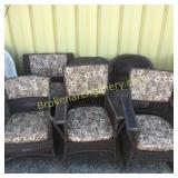 6 Pieces Vintage Wicker Furniture