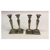 4 Silverplate Candlesticks