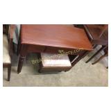 Mahogany Desk & Wicker Desk
