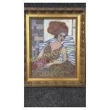 Modern Oil on Canvas, Reclining Woman