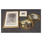 4 Pieces Framed Art