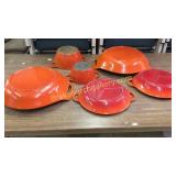 6 Pieces Cast. And Enameled Cookware