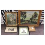 5 Pieces Framed Art