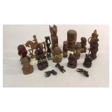 18 Wood Carved Figures