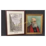 Priest Oil on Canvas & Wall Street Print