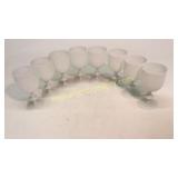 8 Milk Glass Goblets