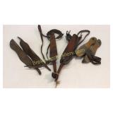 3 Pair Wooden Ice Skates