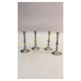 2 Pair Gorham Weighted Sterling Candlesticks