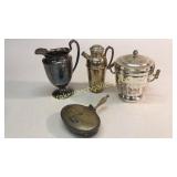 4 Pcs Silver Plate Serving Pieces