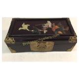 Asian Rosewood Inlaid Table Box