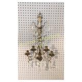 Brass Wall Sconce with Crystal Brilliants