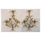 Pair Gilded French Wall Sconce