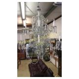 Monumental 10 Light Glass & Crystal Chandelier