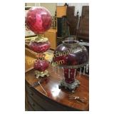 Converted Piano Lamp & Oil Lamp