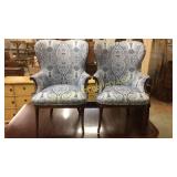 Pair Italian Modified Wingbacks