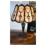 10 Panel Slag Glass Lamp