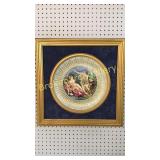 Bavaria Hand Painted Charger in Frame