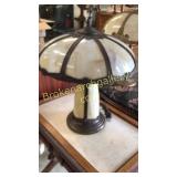 Art Nouveau Slag Glass Lamp