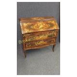 Highly Inlaid Italian Slant Top Desk