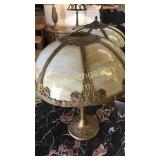 Signed Bigelow & Kinnard Slag Glass Lamp