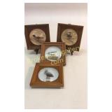 Set of 4 Bird Carvings, Artist W. Reinbold