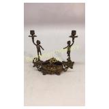 Spelter and Brass 3 Piece Garniture Set