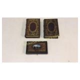 Pictorial Top Sewing Kit, 2 Faux Book Boxes