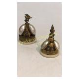 2 Shell and Brass Table Bells