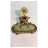 French Onxy and Ormolu Ink Stand, Masonic