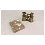 Mother of Pearl Opera Glasses, Card Case