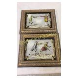 2 Elizabethan Reverse Paintings on Glass