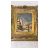 Oil on Canvas, City Scene