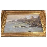 Oil on Canvas, Coastal City