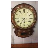 Rosewood & Mother of Pearl Inlaid Wall Clock
