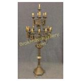 Early Brass Candelabra From European Church