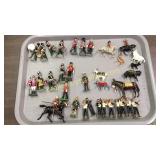 34 Lead Soldiers and Animals