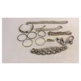 Group Silver Tone Jewelry